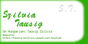 szilvia tausig business card
